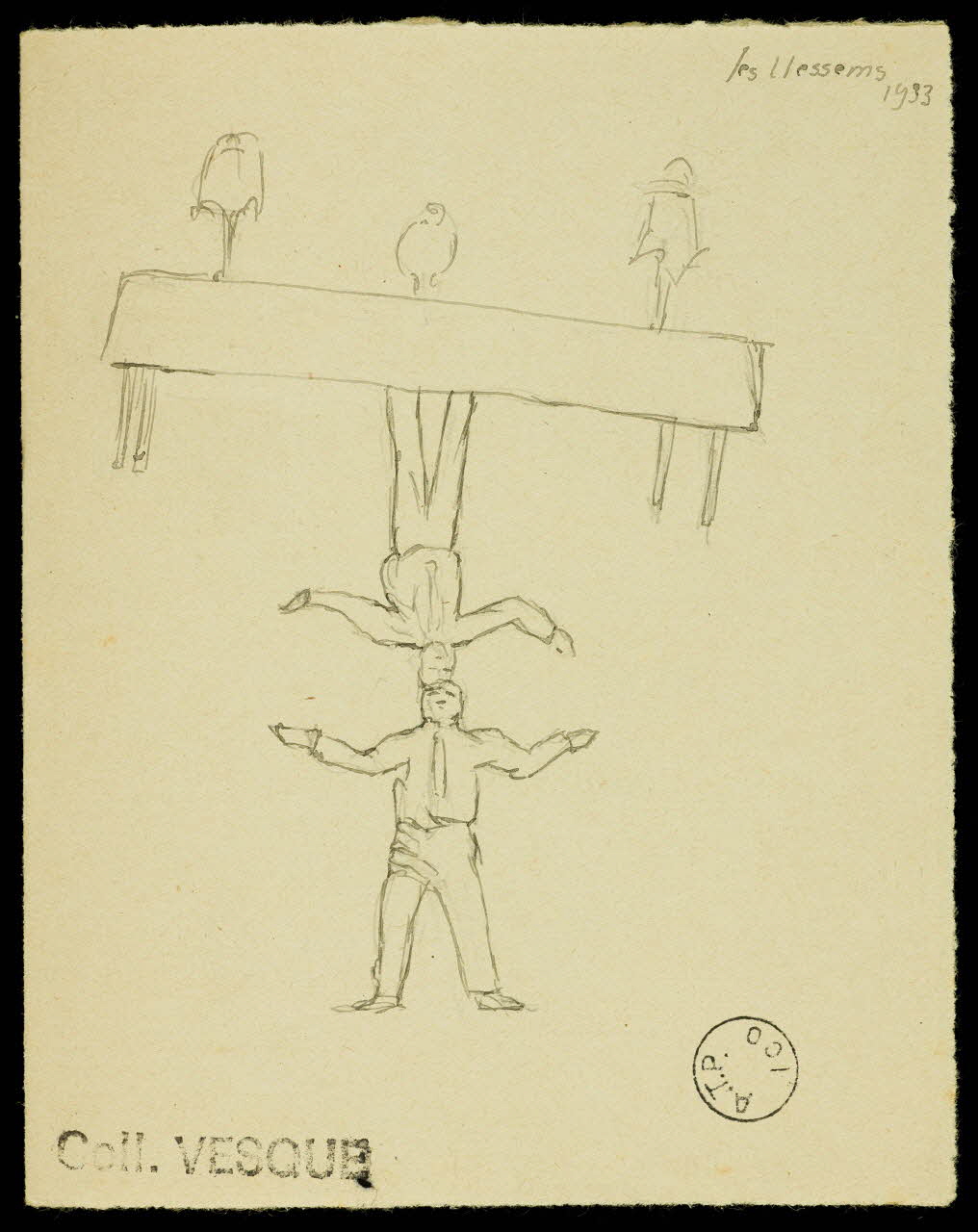 partie d'un ensemble de dessins les Uessems 1968.102.2787.2 Photo Mucem