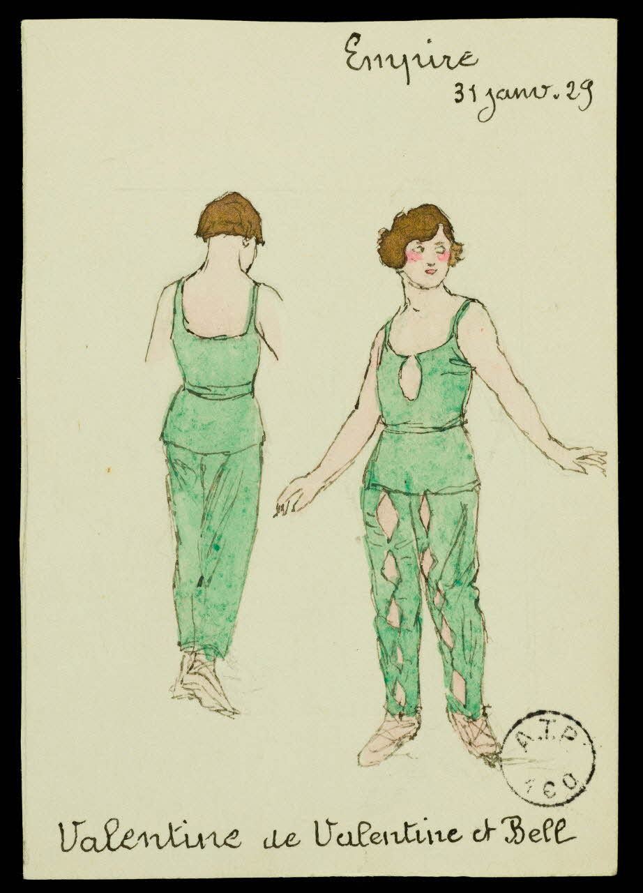 partie d'un ensemble de dessins Valentine de Valentine et Bell 1968.102.2790 Photo Mucem