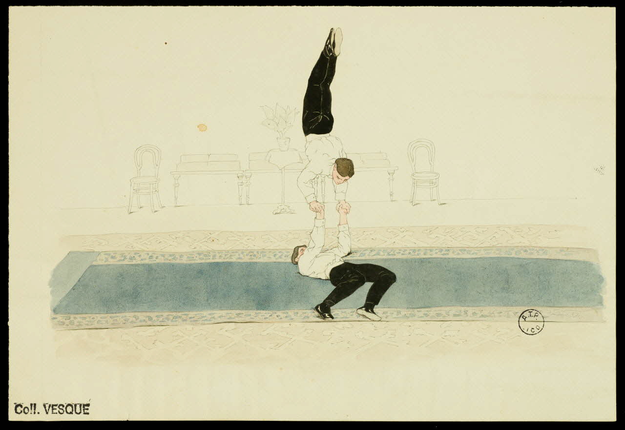 partie d'un ensemble de dessins Numéro d'équilibrisme 1968.102.2791 Photo Mucem