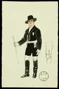 partie d'un ensemble de dessins Homme en uniforme 1968.102.2796.2 Photo Mucem