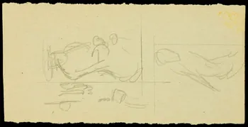 partie d'un ensemble de dessins Ebauche de dessin 1968.102.2797.11 Photo Mucem