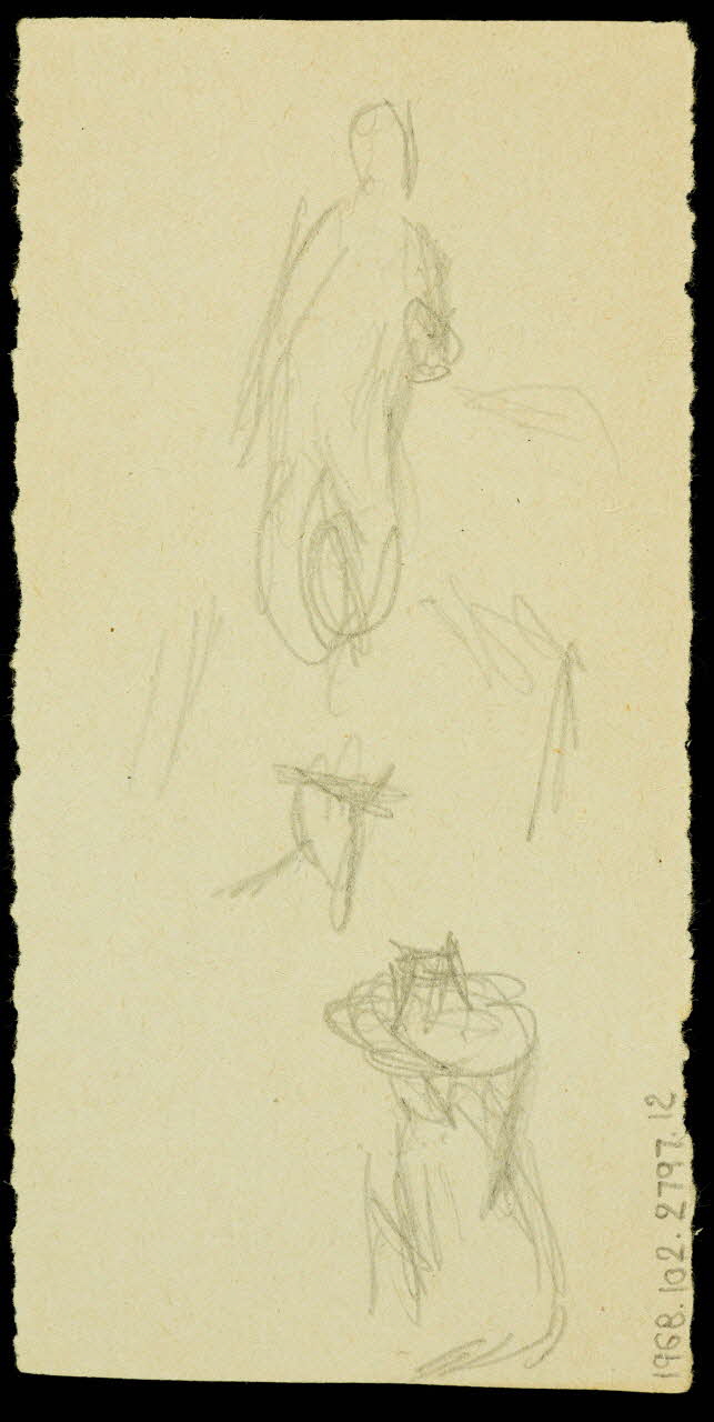 partie d'un ensemble de dessins Ebauche de dessin 1968.102.2797.12 Photo Mucem