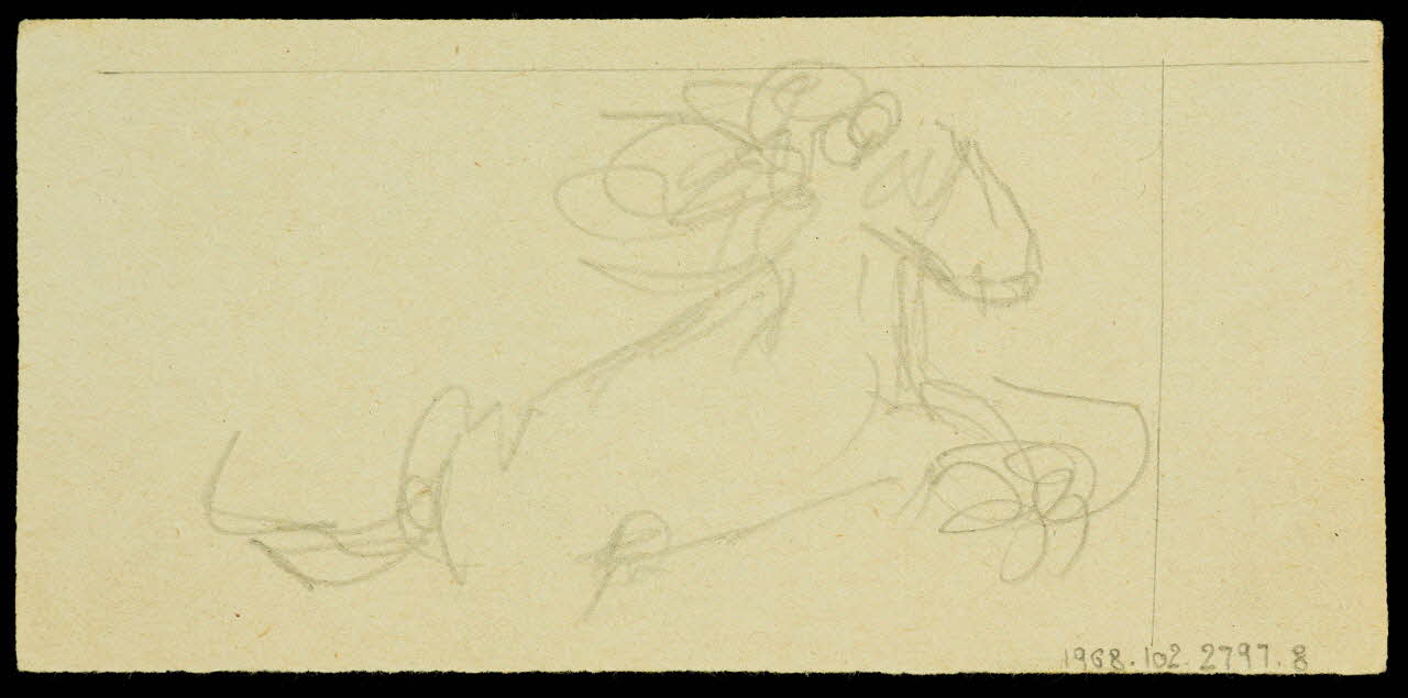 partie d'un ensemble de dessins Ebauche de dessin 1968.102.2797.8 Photo Mucem