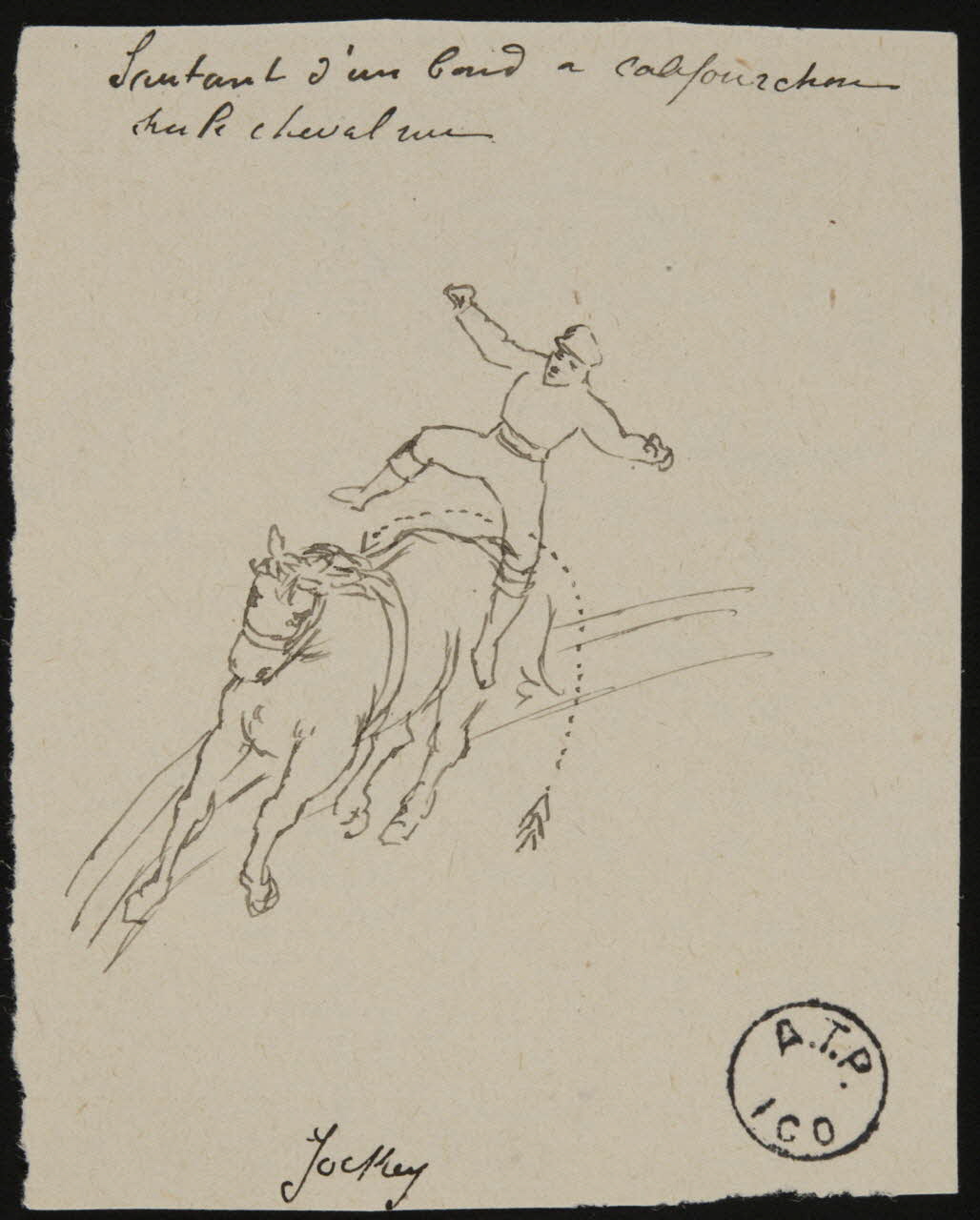 partie d'un ensemble de dessins Jockey 1968.102.2799.4 Photo Mucem