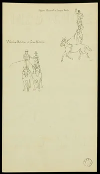 partie d'un ensemble de dessins Eugène Vasserot et Georges Pinder   Wardia Beketow et César Fontana 1968.102.2800.21 Photo Mucem