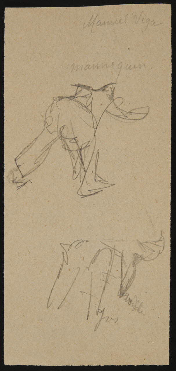 partie d'un ensemble de dessins Manuel Vega 1968.102.2803.17 Photo Mucem