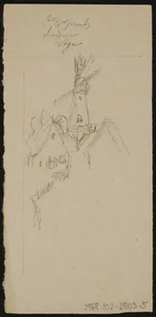 partie d'un ensemble de dessins Esquisses de visages 1968.102.2803.5 Photo Mucem