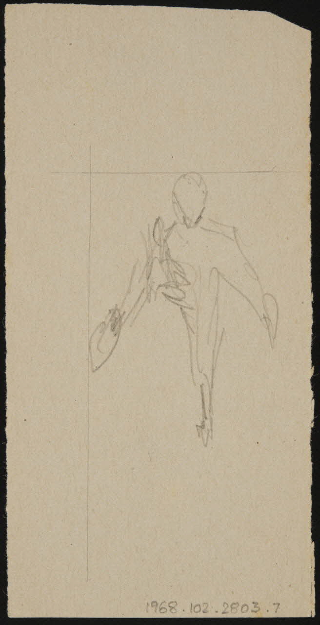 partie d'un ensemble de dessins Croquis d'acrobate 1968.102.2803.7 Photo Mucem