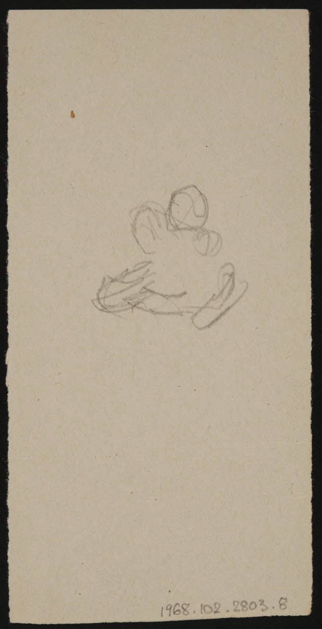 partie d'un ensemble de dessins Croquis d'hommes luttant 1968.102.2803.8 Photo Mucem