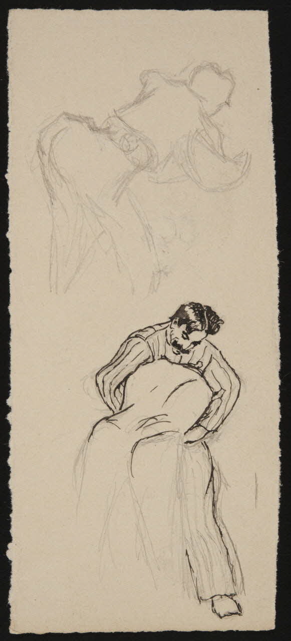 partie d'un ensemble de dessins Hommes luttant 1968.102.2803.9 Photo Mucem