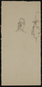 partie d'un ensemble de dessins Croquis d'hommes avec chapeaux 1968.102.2804.5 Photo Mucem