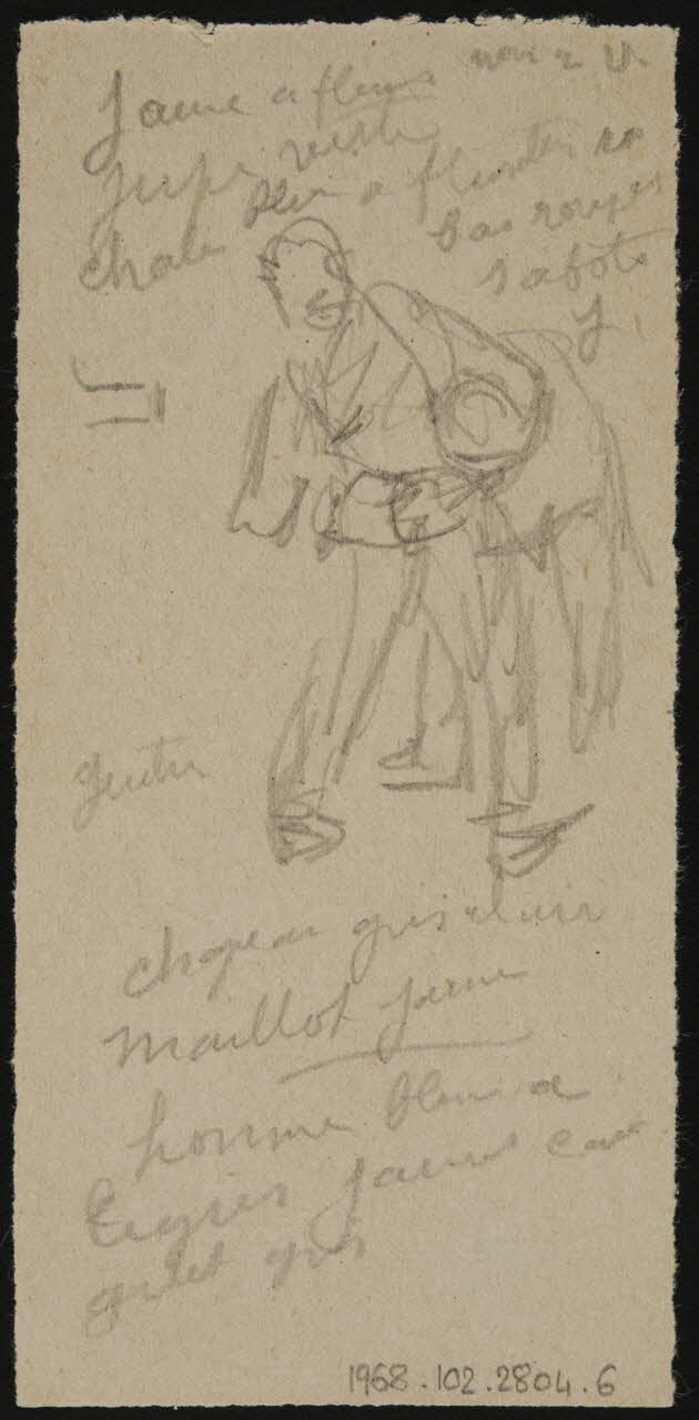partie d'un ensemble de dessins Croquis d'acrobates 1968.102.2804.6 Photo Mucem