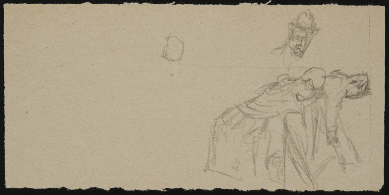 partie d'un ensemble de dessins Hommes luttant 1968.102.2804.7 Photo Mucem