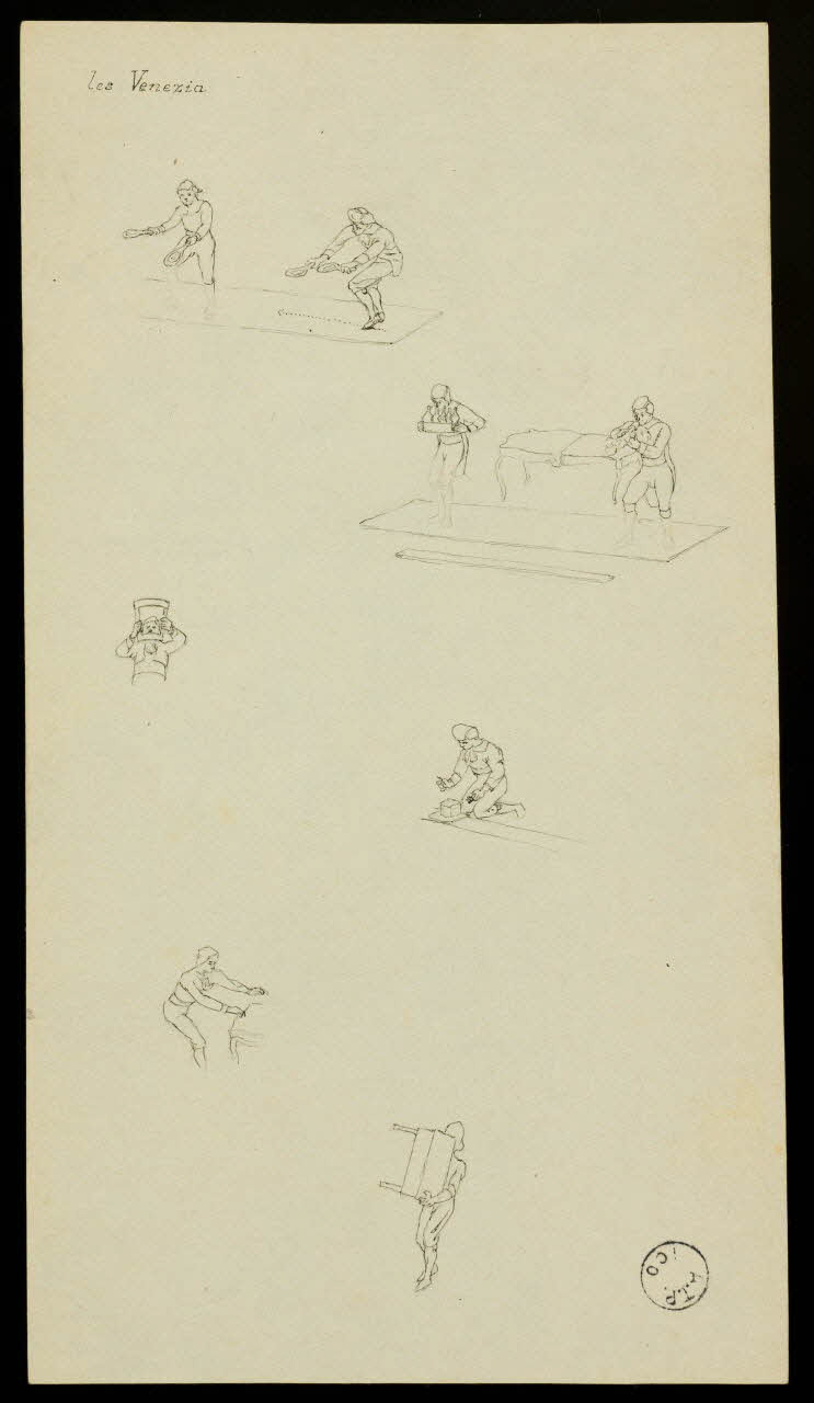 partie d'un ensemble de dessins Les Venezia 1968.102.2805 Photo Mucem