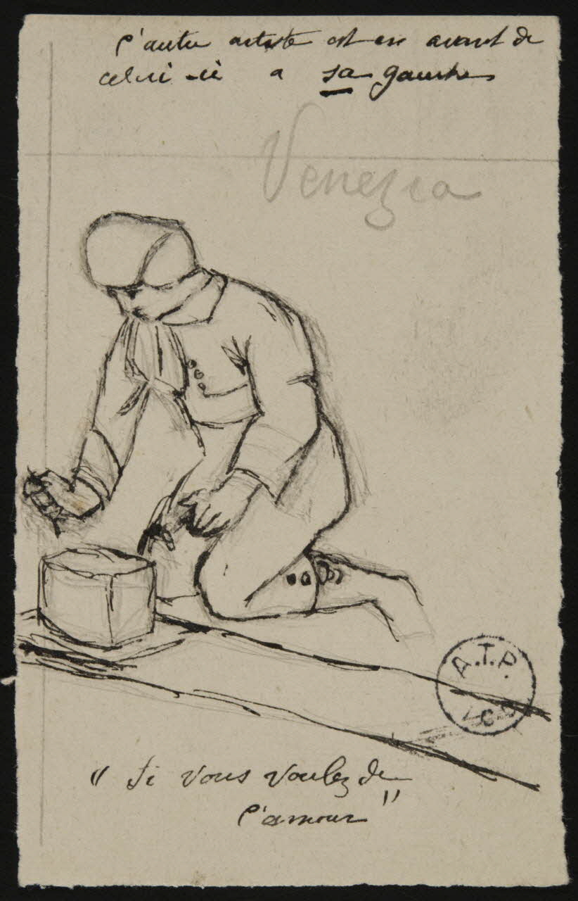partie d'un ensemble de dessins Venezia 1968.102.2806.3 Photo Mucem