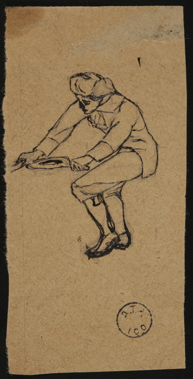 partie d'un ensemble de dessins Clown assis 1968.102.2806.7 Photo Mucem