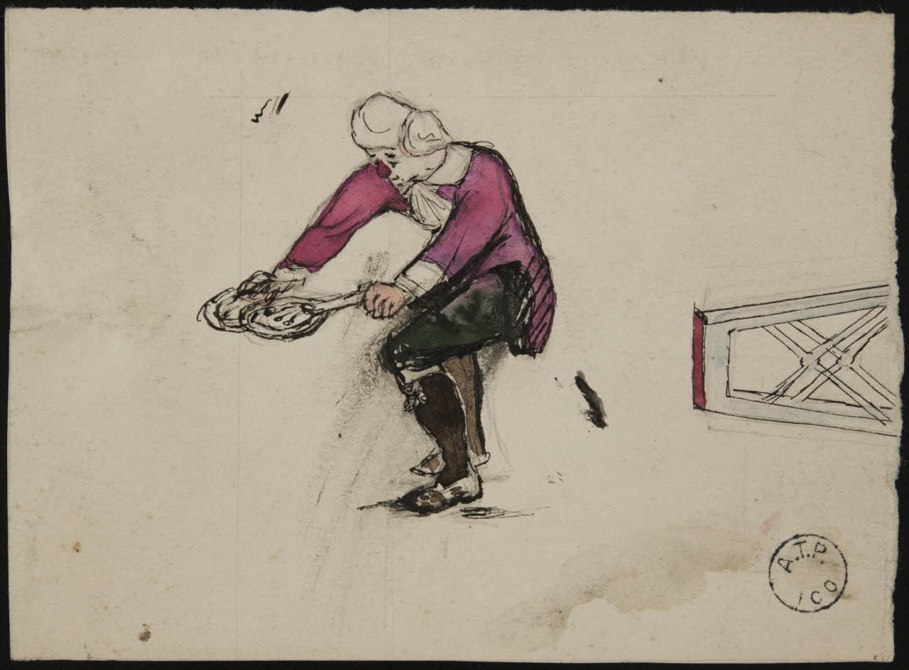partie d'un ensemble de dessins Clown avec raquettes 1968.102.2806.8 Photo Mucem