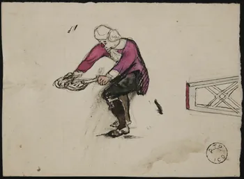 partie d'un ensemble de dessins Clown avec raquettes 1968.102.2806.8  Photo Mucem