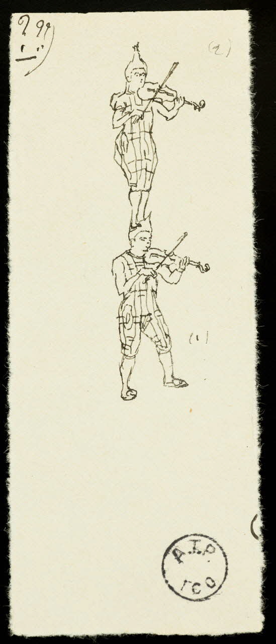 partie d'un ensemble de dessins (1) Vottore (2) Regina 1968.102.2812.3 Photo Mucem