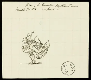 partie d'un ensemble de dessins Faisant la bascule  tantôt l'un tantôt l'autre en haut 1968.102.2812.4  Photo Mucem