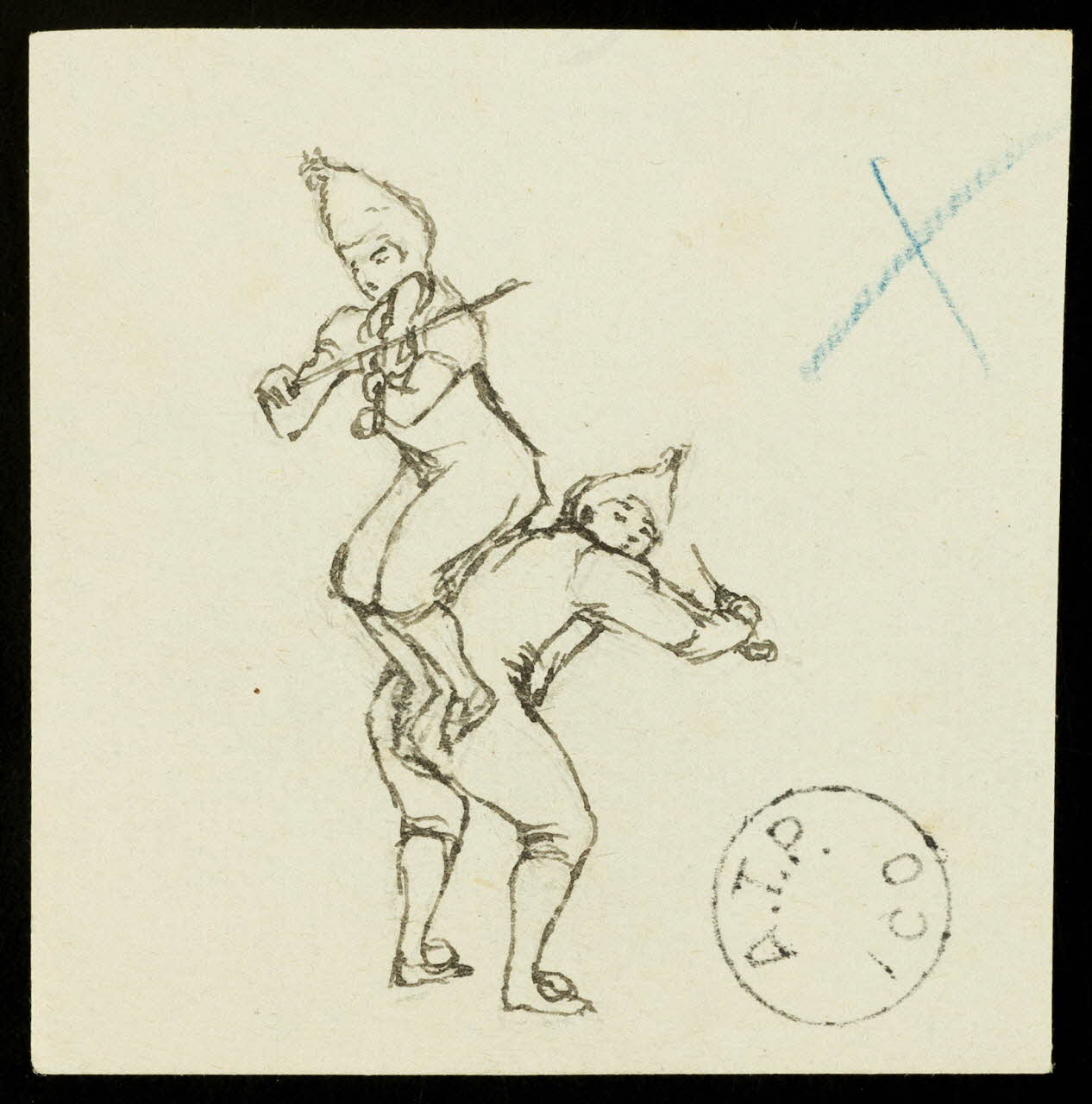 partie d'un ensemble de dessins Vittore Regina 1968.102.2812.6 Photo Mucem