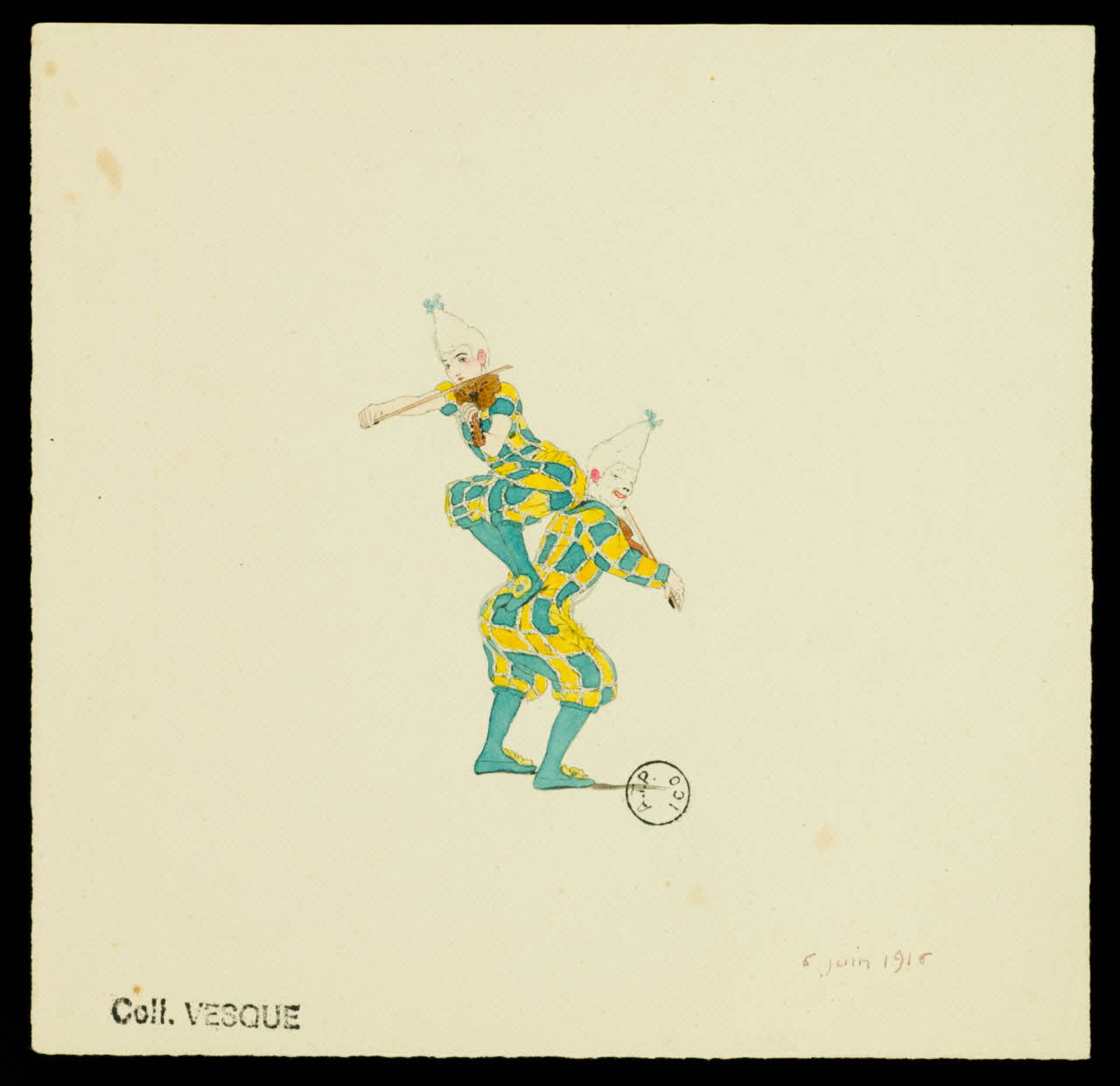 partie d'un ensemble de dessins Numéro de clowns 1968.102.2813 Photo Mucem