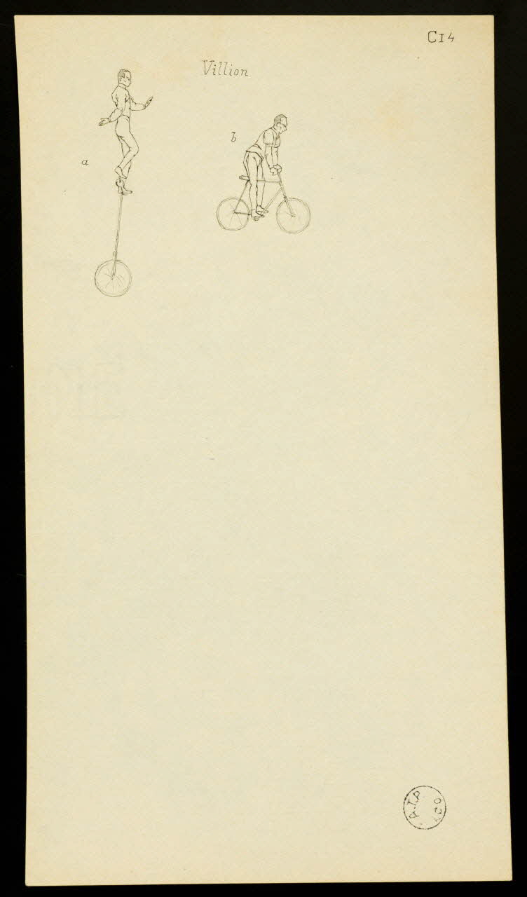 partie d'un ensemble de dessins Villion 1968.102.2814 Photo Mucem