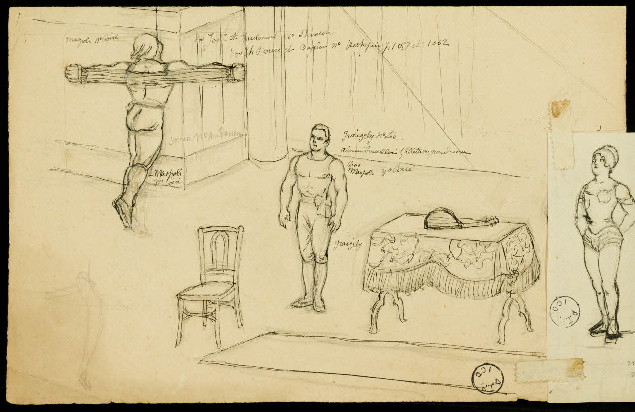 partie d'un ensemble de dessins Vincianos 1968.102.2818.7 Photo Mucem