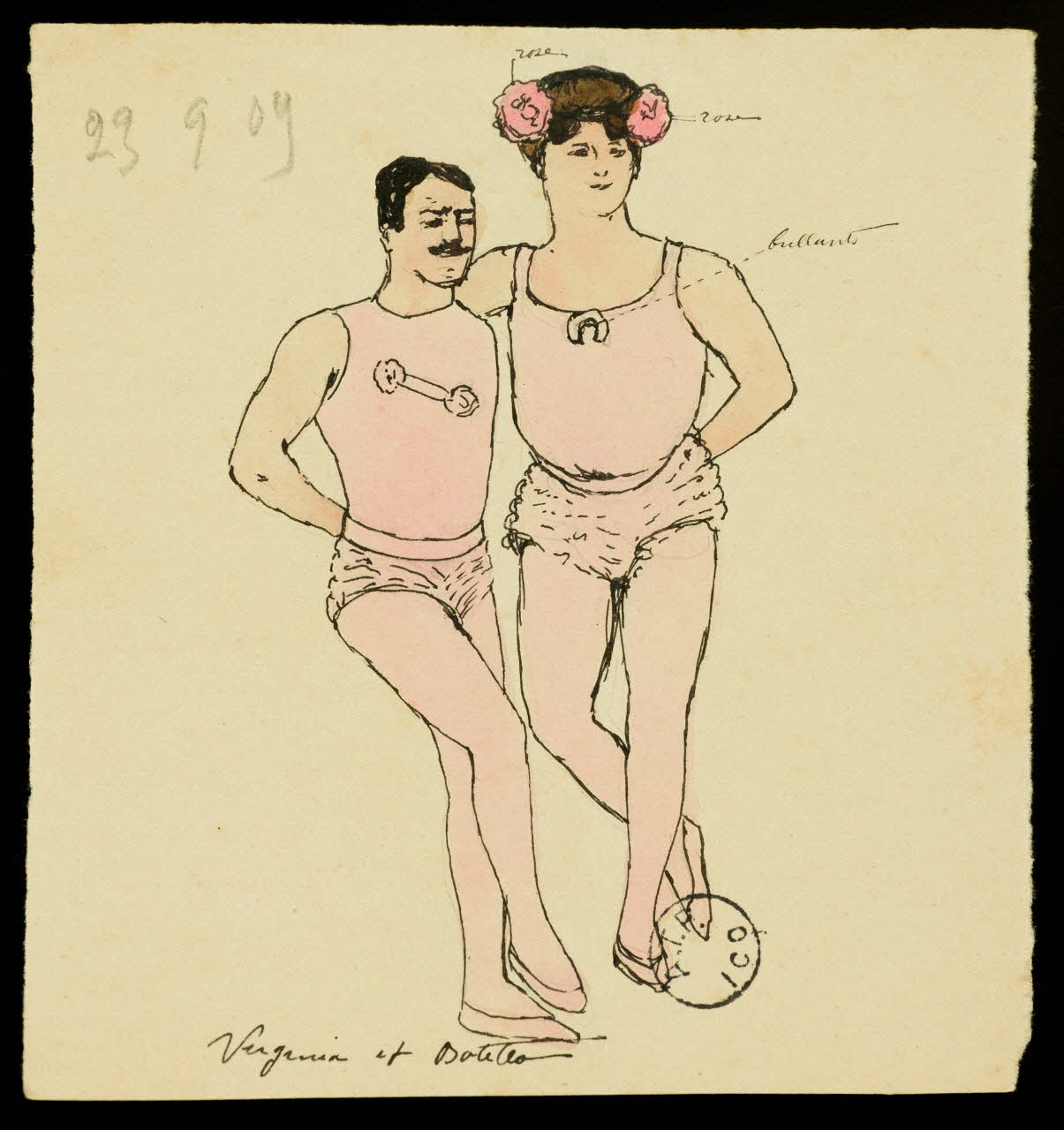 partie d'un ensemble de dessins Virginia et Botello 1968.102.2820.1 Photo Mucem