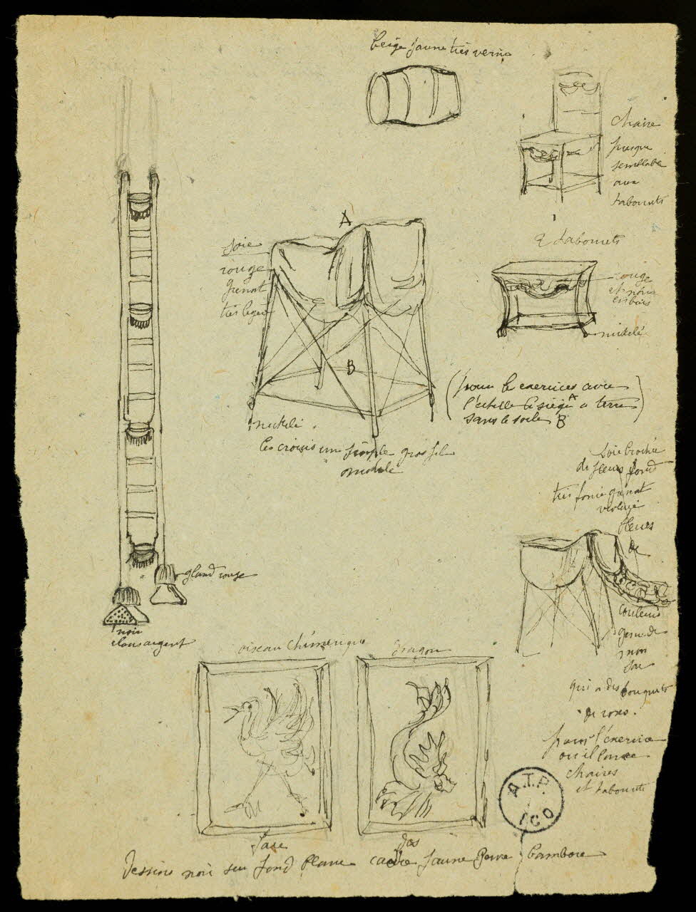 partie d'un ensemble de dessins Ensemble d'accessoires du cirque 1968.102.2821.11 Photo Mucem