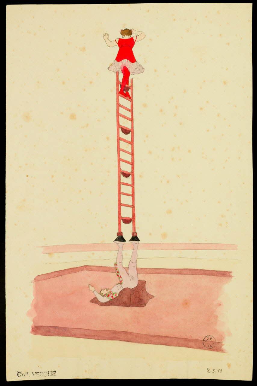 partie d'un ensemble de dessins Numéro d'acrobates 1968.102.2822 Photo Mucem