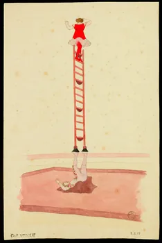 partie d'un ensemble de dessins Numéro d'acrobates 1968.102.2822  Photo Mucem