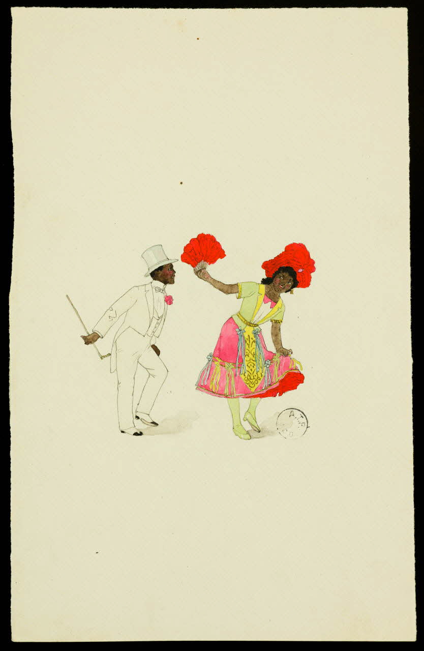 partie d'un ensemble de dessins Couple de danseurs 1968.102.2825.2 Photo Mucem