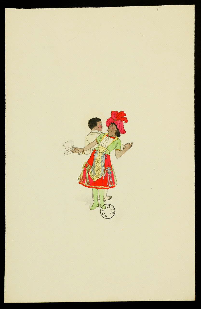 partie d'un ensemble de dessins Couple de danseurs 1968.102.2825.3 Photo Mucem