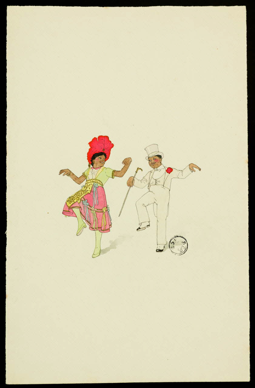 partie d'un ensemble de dessins Couple de danseurs 1968.102.2825.4 Photo Mucem