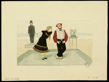 partie d'un ensemble de dessins Numéro de clown 1968.102.2835 Photo Mucem
