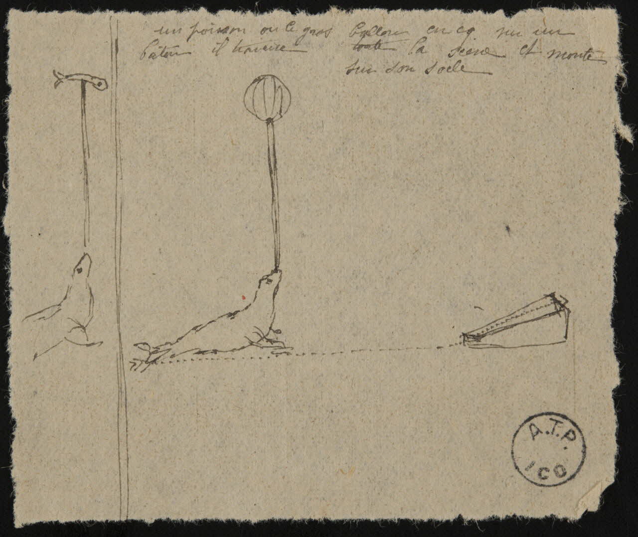 partie d'un ensemble de dessins Walter 1968.102.2837.10 Photo Mucem