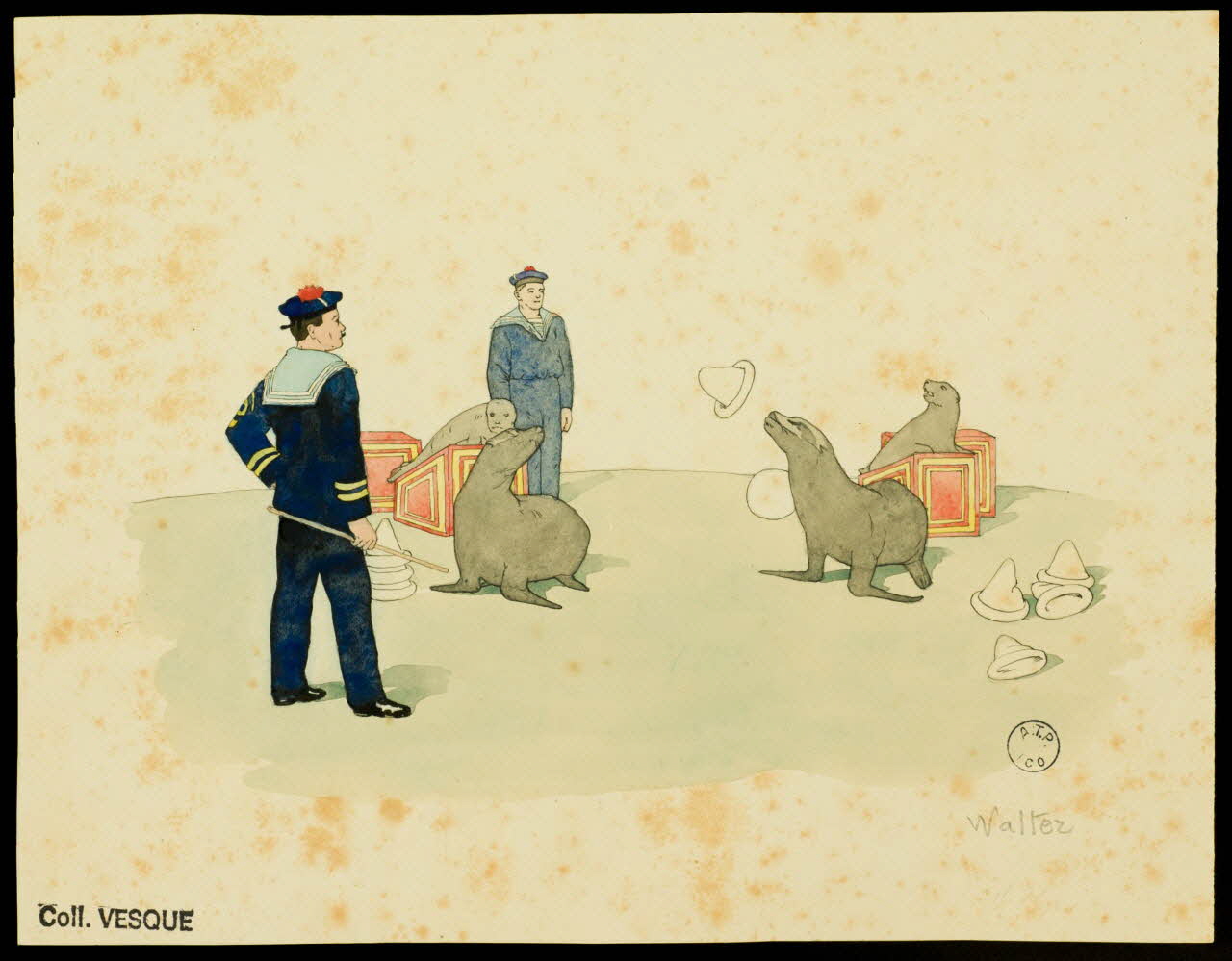 partie d'un ensemble de dessins Walter 1968.102.2837.13 Photo Mucem