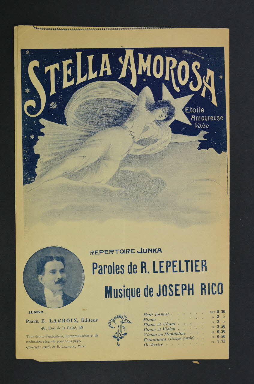 Joseph Rico ; Raoul Le Peltier ; Léonce Junka ; E. Lacroix chanson petit format Île-de-France, France 1908 1965.152.85 Photo Mucem