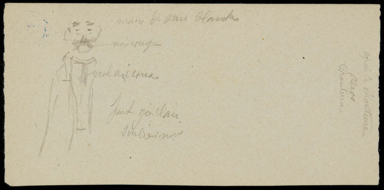 partie d'un ensemble de dessins Ebauche de figure 1968.102.285.6 Photo Mucem