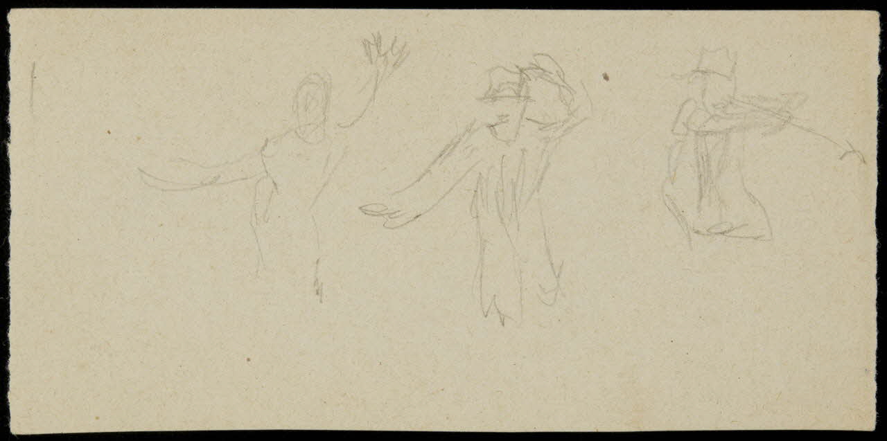 partie d'un ensemble de dessins Ebauche de figures 1968.102.285.9 Photo Mucem