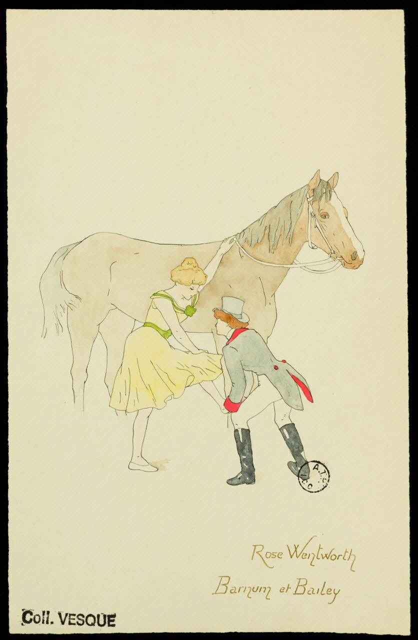 partie d'un ensemble de dessins Rose Wentworth  Barnum et Bailey 1968.102.2852 Photo Mucem