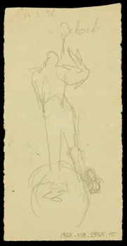 partie d'un ensemble de dessins Ebauche de dessin 1968.102.2865.15 Photo Mucem