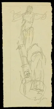 partie d'un ensemble de dessins Ebauche de dessin 1968.102.2865.16 Photo Mucem