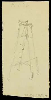 partie d'un ensemble de dessins Ebauche de dessin 1968.102.2865.19 Photo Mucem