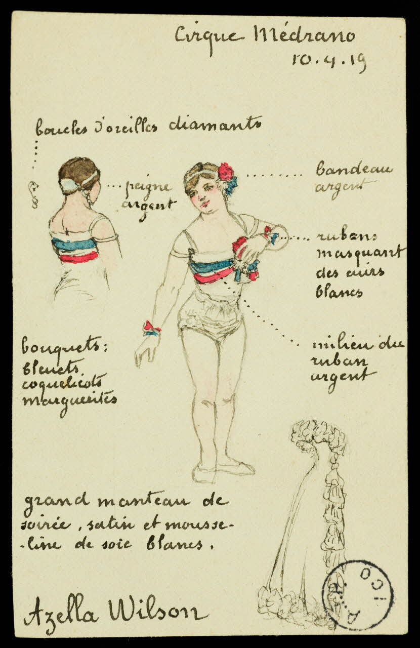 partie d'un ensemble de dessins Azella Wilson 1968.102.2866.1 Photo Mucem