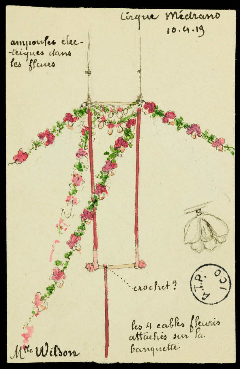 partie d'un ensemble de dessins Cirque médrano  Mlle Wilson 1968.102.2866.2 Photo Mucem