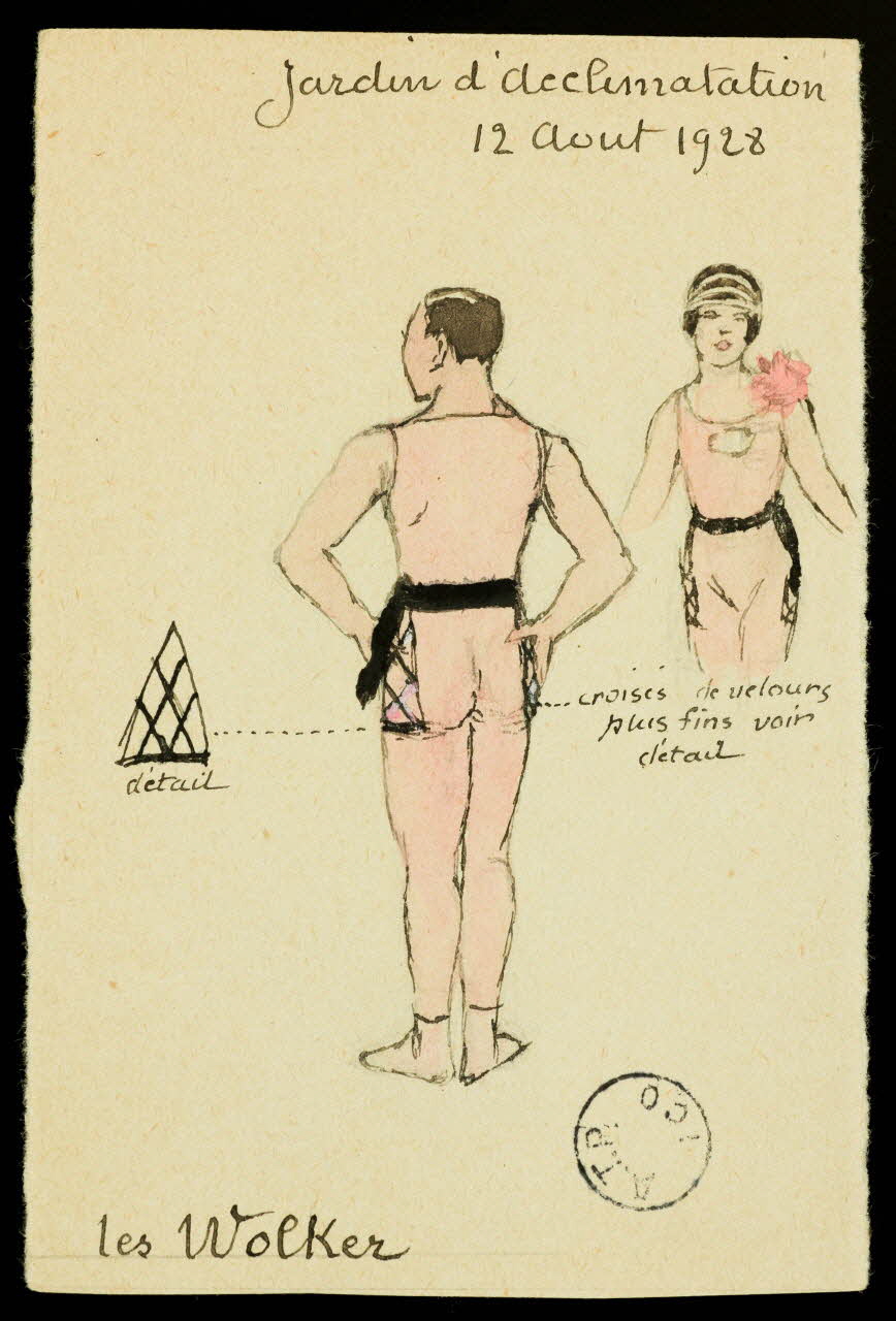 partie d'un ensemble de dessins les Wolker 1968.102.2867 Photo Mucem