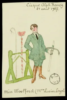 partie d'un ensemble de dessins Cirque alph.Rancy  Miss Woolford Mme Lucien Loyal 1968.102.2868 Photo Mucem