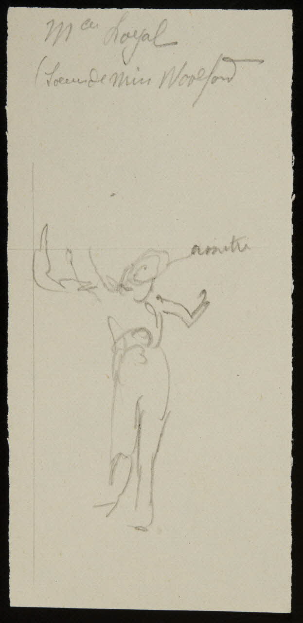 partie d'un ensemble de dessins Mlle Loyal  (Soeur de Miss Woolford) 1968.102.2869.15 Photo Mucem